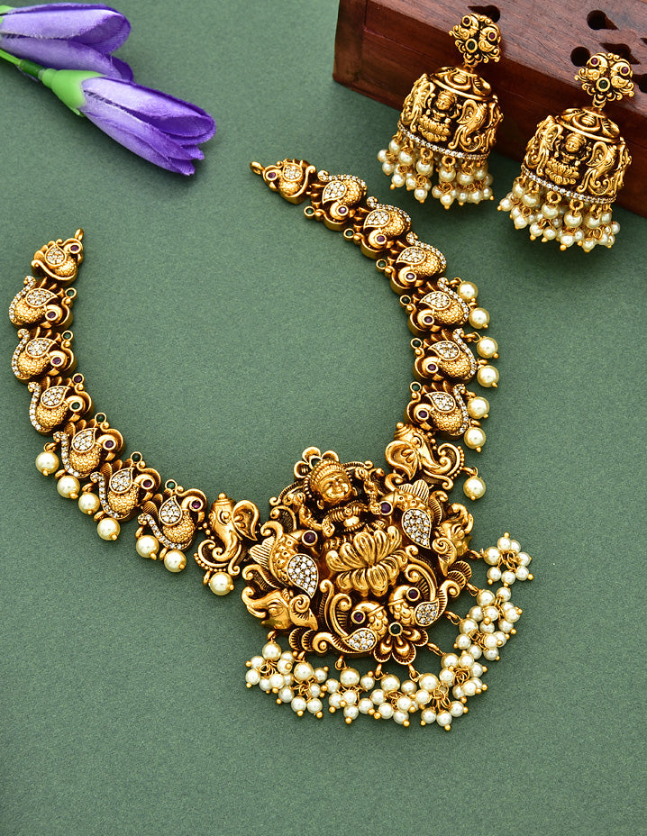 Lakshmi devi deals necklace set