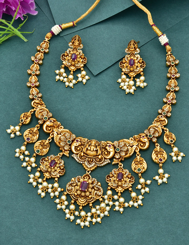 Lakshmi necklace set hot sale with price