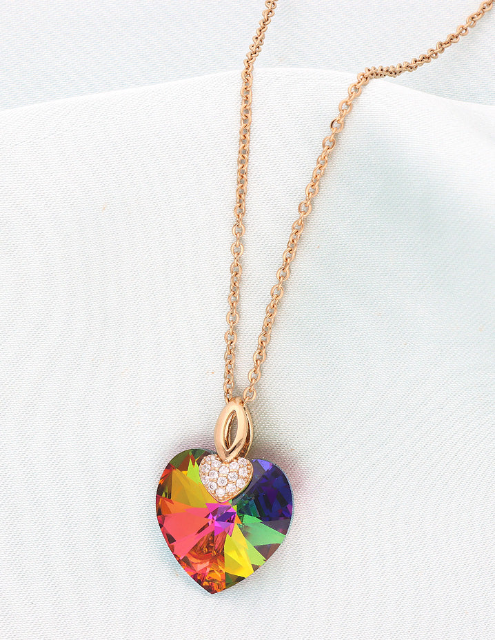 Swarovski Crystal Mutlticolor Chain Pendant