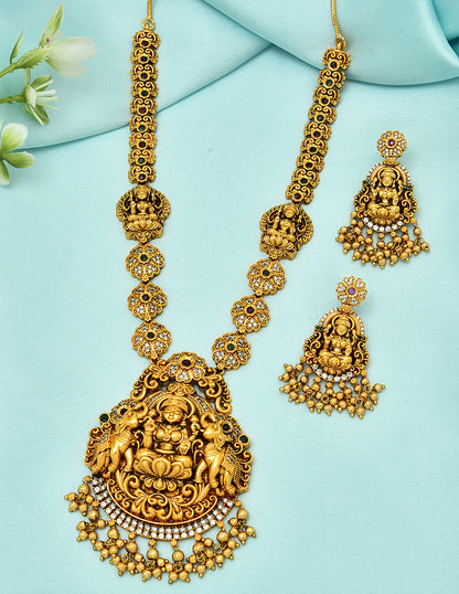 Designer Antique Lakshmi Devi Necklace Set