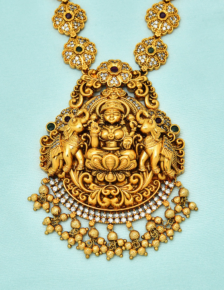 Designer Antique Lakshmi Devi Necklace Set