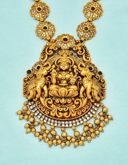 Designer Antique Lakshmi Devi Necklace Set