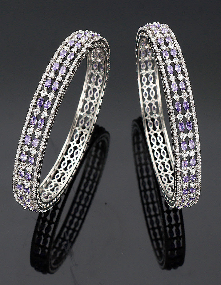 Designer Zirconia Amethyst Bangles ZBGL10956