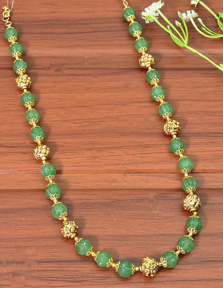 Designer Pumpkin Beads Mala