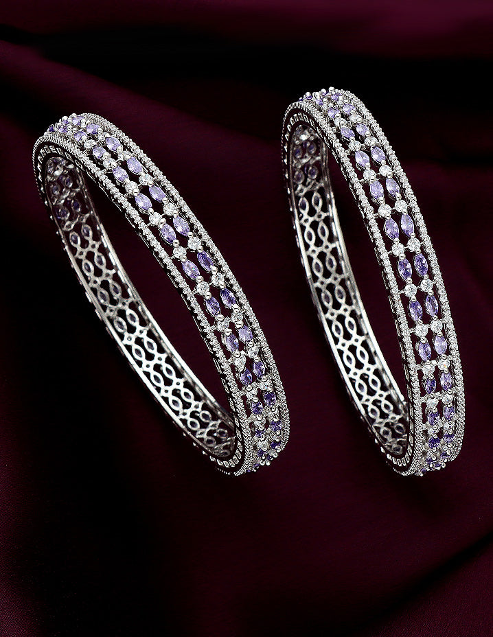 Designer Zirconia Amethyst Bangles ZBGL10956