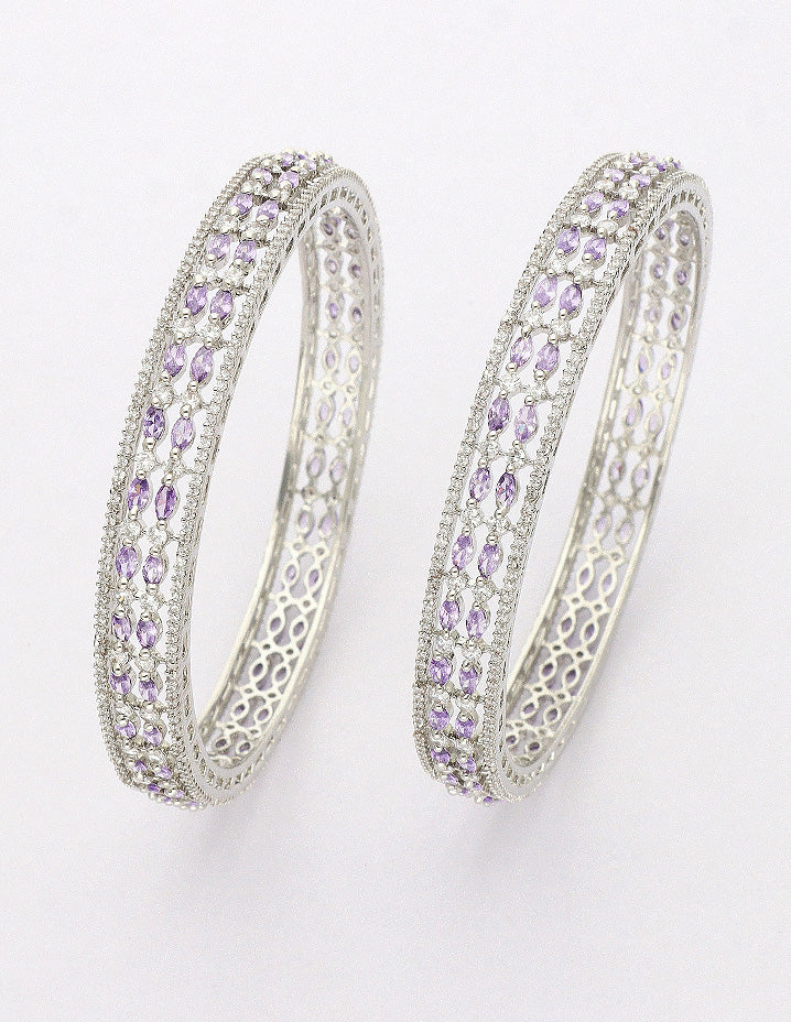 Designer Zirconia Amethyst Bangles ZBGL10956