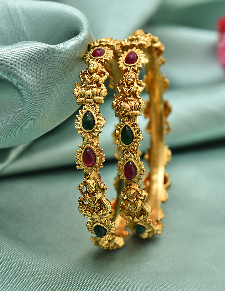 Antique Lakshmi Devi Kid Bangles ZBGL11134