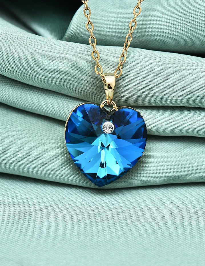 Swarovski  Blue Crystal Chain Pendant