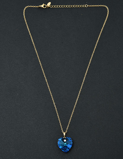 Swarovski  Blue Crystal Chain Pendant