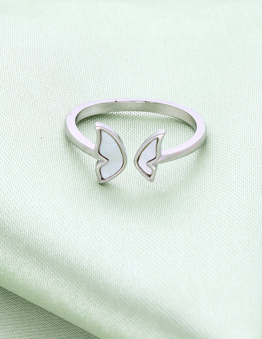 Designer MOP Adjustable Wings Finger Ring