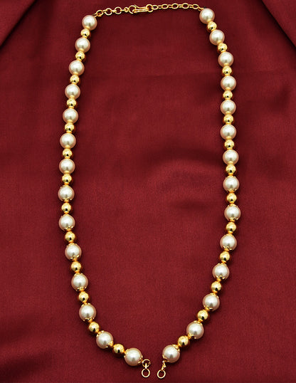 Designer Pearls and Golden Yellow Beads Mala