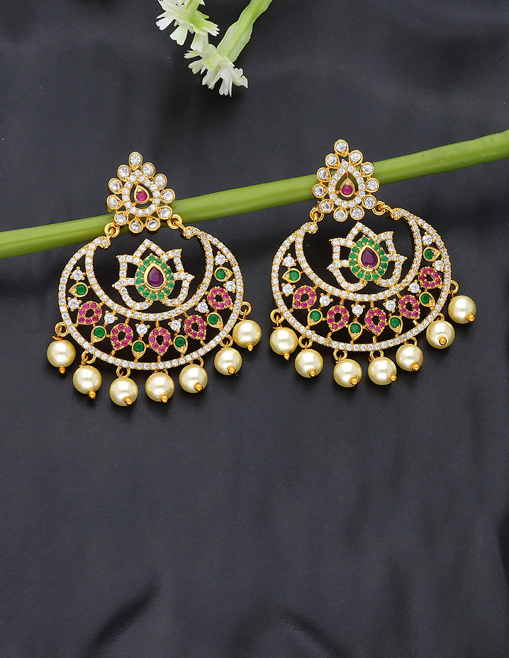 Gold Chandbali From Premraj Shantilal Jain - South India Jewels | Bridal gold  jewellery designs, Gold jewellery design necklaces, Gold earrings designs