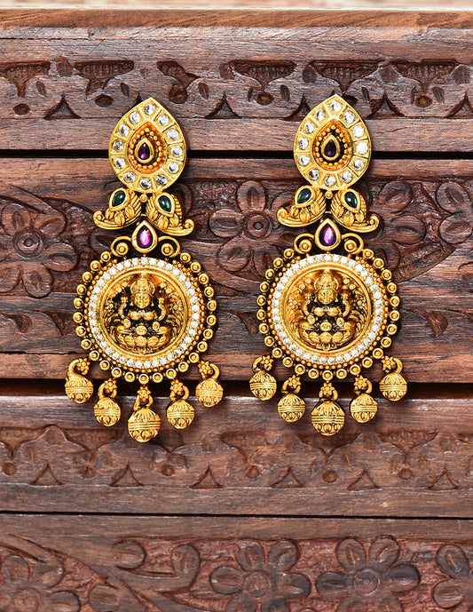 Stunning Designer Zirconia Chandbali Earrings