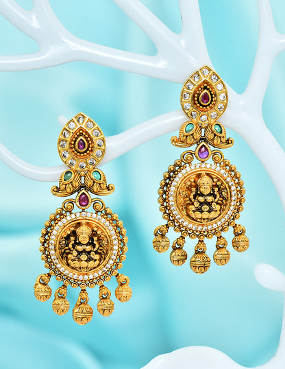 Stunning Designer Zirconia Chandbali Earrings