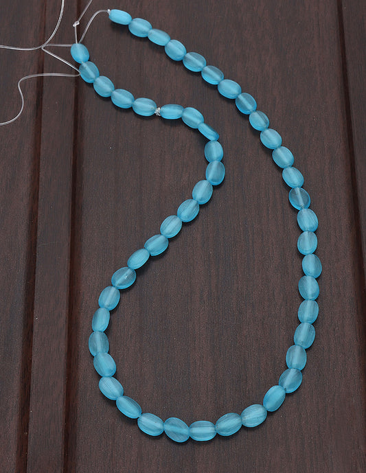 Aqua-Blue Monalisa Oval Beads