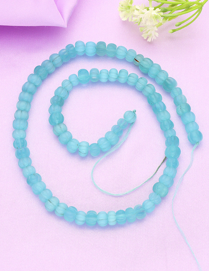 Aqua-Blue Pumpkin Beads