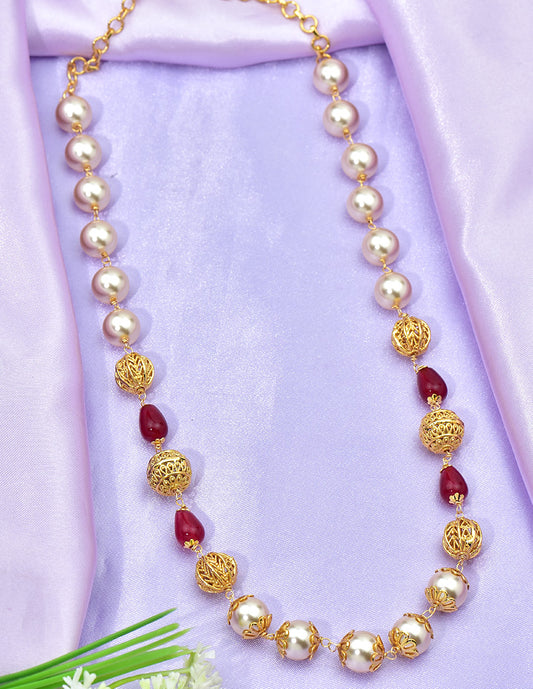 Designer Pearls with Drop Beads Mala