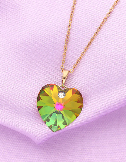 Swarovski Crystal Multi Coloured Chain Pendant