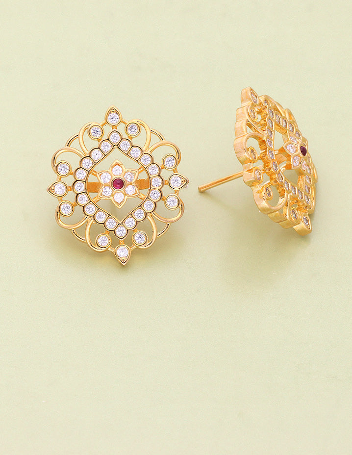 Designer Zirconia Stud Earrings