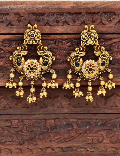 Stunning Designer Zirconia Chandbali Earrings