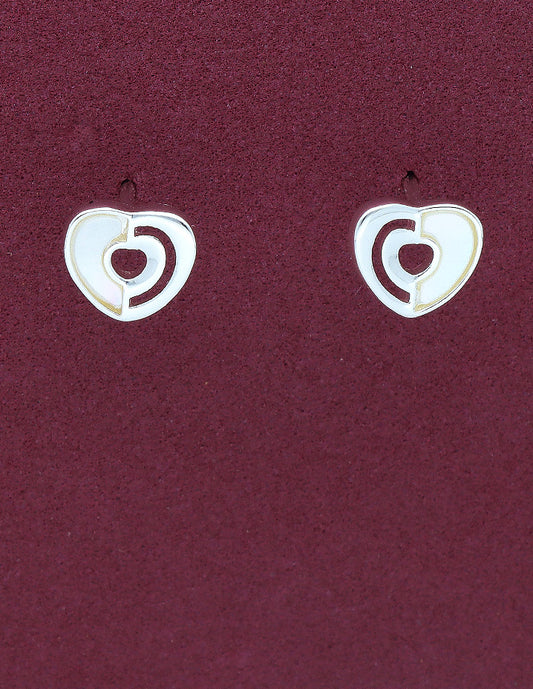 Designer MOP Heart Shape Stud Earrings