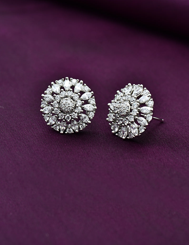 Designer Zirconia Stud Earrings