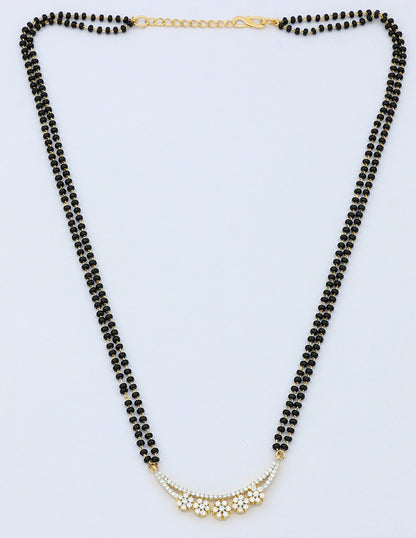 Designer GJ Polish Black Mangalsutra Beads