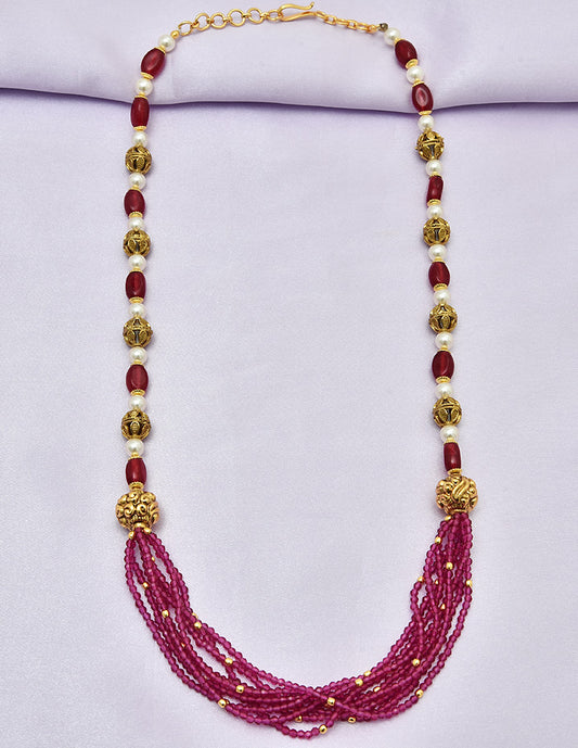 Designer Pearls and Monalisa Ruby Beads Mala