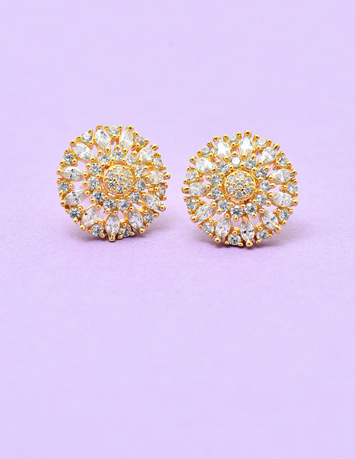 Designer Zirconia Stud Earrings