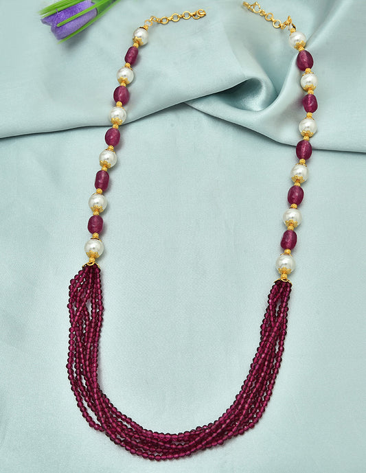 Designer Pearls and Pink Beads Mala