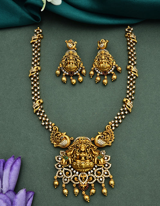 Designer Lakshmi Devi Kempu Antique Necklace Set