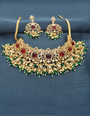 Choker Necklace _ Designer Jewellery Choker Set Online in Hyderabad ...
