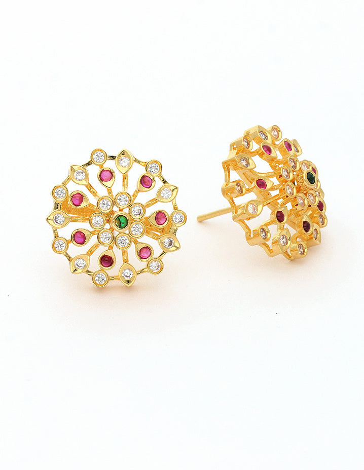 Designer Zirconia Stud Earrings