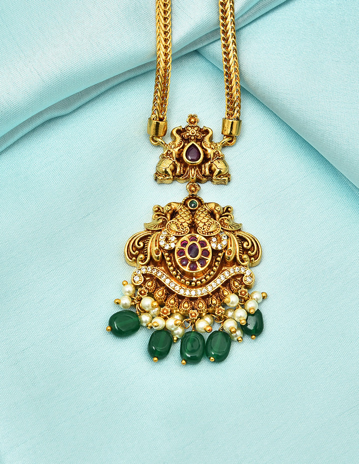 Designer Kempu Chain Pendant