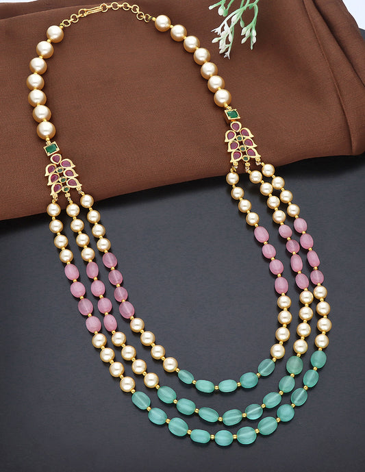 3-Line Designer Pearl Beads Mala