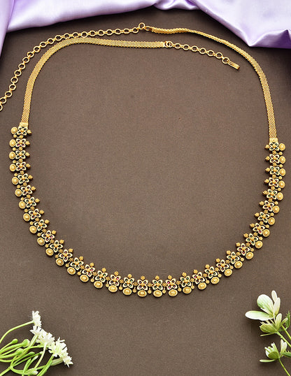 Designer Antique Floral Chain Vaddanam