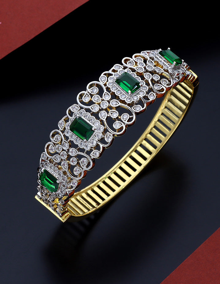 Designer Emerald Zirconia GJ Bracelet