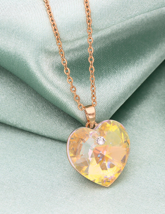 Swarovski  Yellow and White Crystal Chain Pendant