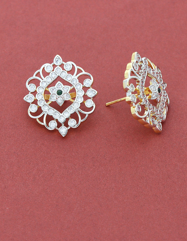 Designer Zirconia Stud Earrings