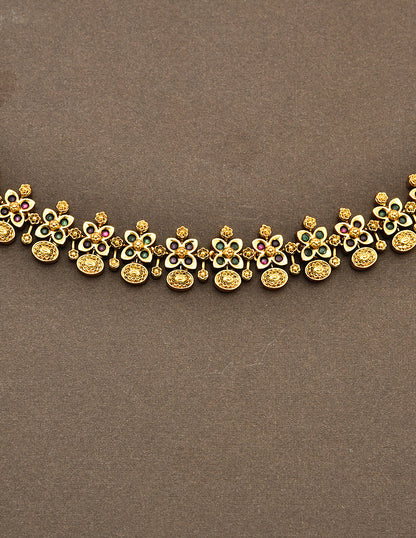 Designer Antique Floral Chain Vaddanam