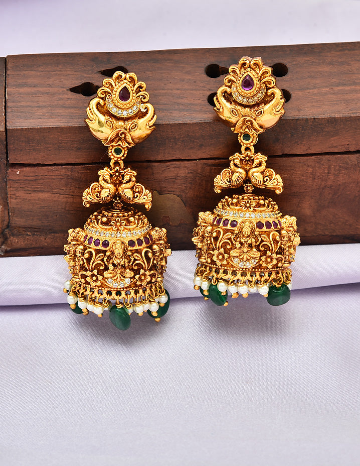 Designer Kempu Lakshmi Devi Pendant Set