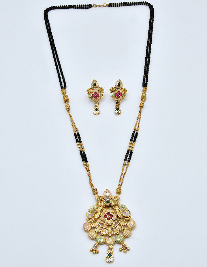 Matt Antique Black Bead Mangalsutra