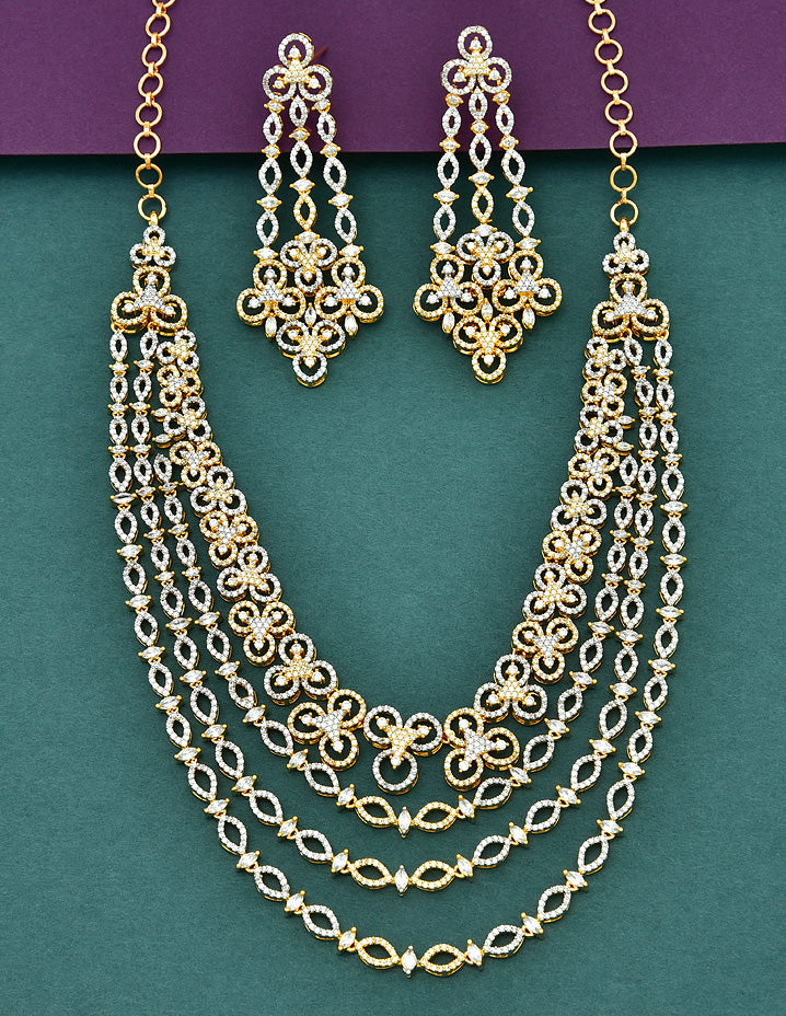 Designer GJ Polish 3 Layered Necklace Set