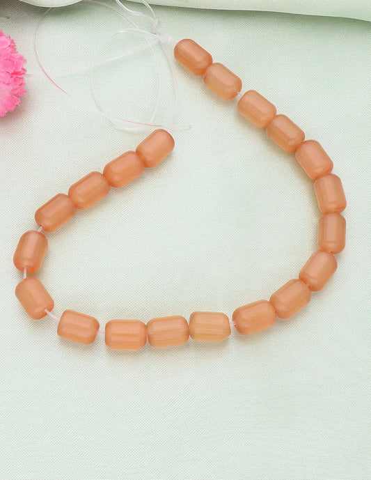 Orange Monalisa Tube Beads