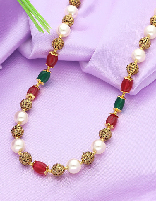 Designer Ruby and Emerald Beads Mala