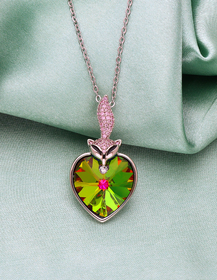 Swarovski Crystal Valcano Chain Pendant