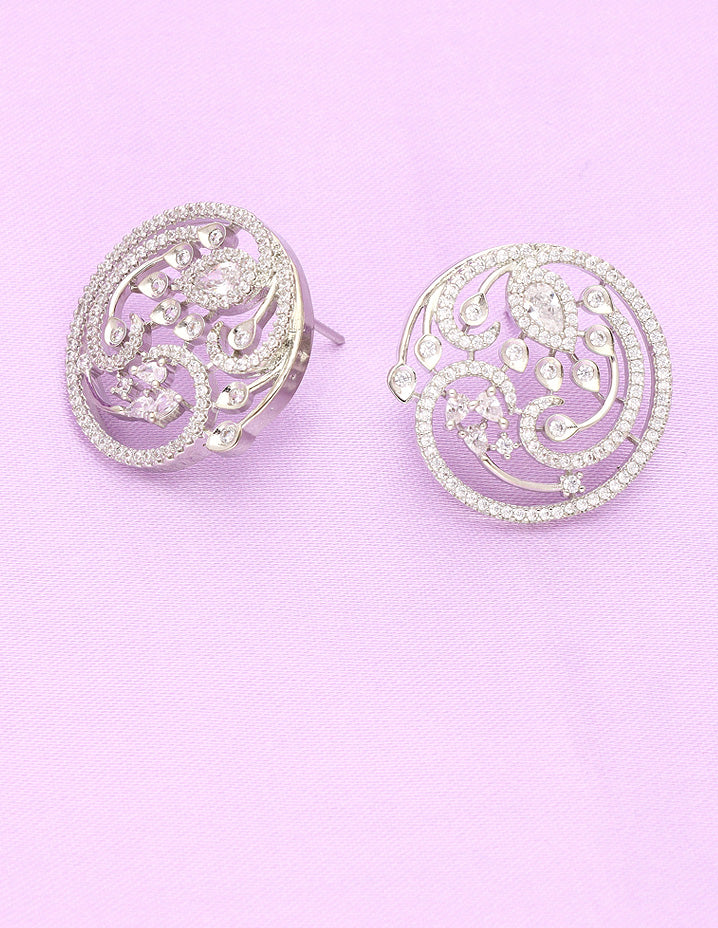 Designer Zirconia Stud Earrings