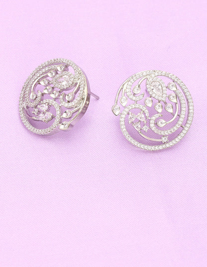 Designer Zirconia Stud Earrings