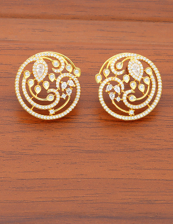 Designer Zirconia Stud Earrings