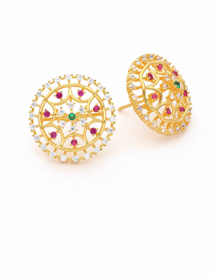 Designer Zirconia Stud Earrings